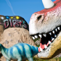 Visit Drift Painted Durr Burger Head A Dinosaur And A Stone Head Statue